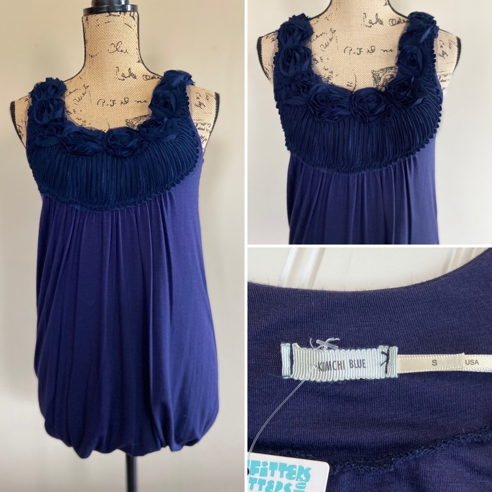 •Kimchi Blue• rosette pleated tank